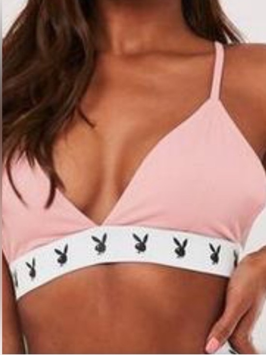 PLAYBOY Other - Playboy × Missguided Pink Bunny Taped Triangle Bralette. Size 0
